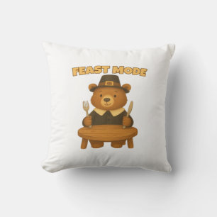 Feast Mode Thankgiving Turkey - Cute Pilgrim Turke Cushion