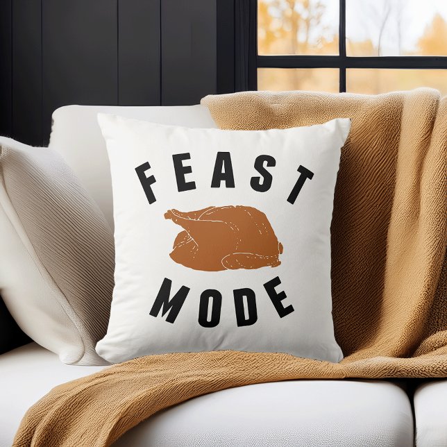 Feast Mode | Thanksgiving Decor Cushion (Creator Uploaded)
