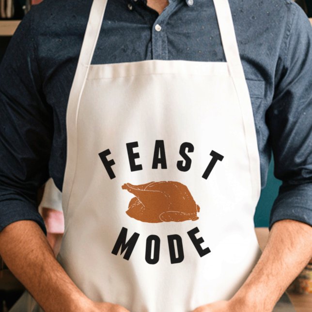 Feast Mode | Thanksgiving Turkey Funny Standard Apron (Creator Uploaded)