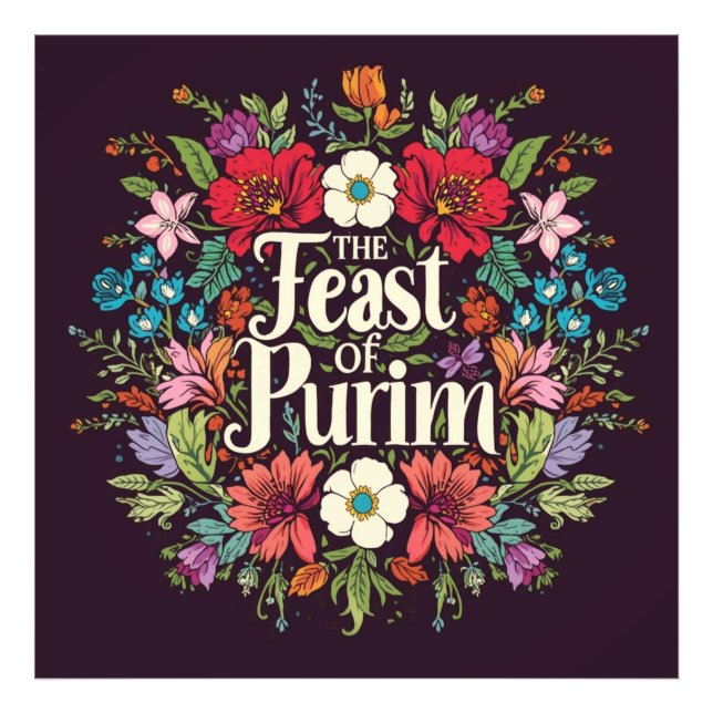 "Feast of Purim" art wall  Photo Print (Front)