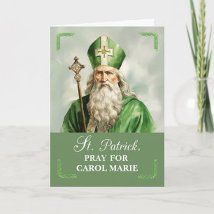 Feast of Saint Patrick Pray for Us Traditional Card