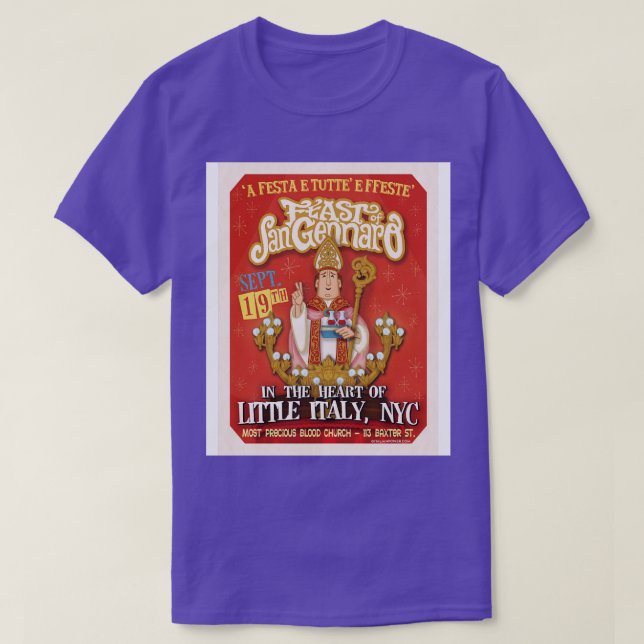 Feast of San Gennaro Throwback T-Shirt (Design Front)