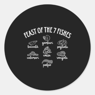 Feast Of The 7 Fishes Classic Round Sticker