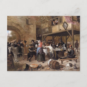 Feast of the Chamber of Rhetoricians by Jan Steen Postcard