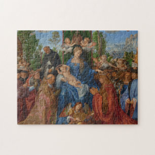 Feast of the Rose Garlands, 1506 (oil on wood) Jigsaw Puzzle