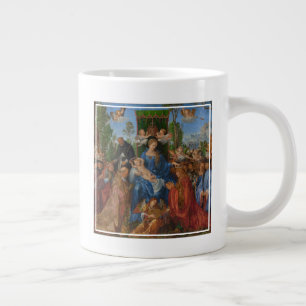 Feast of the Rose Garlands, 1506 (oil on wood) Large Coffee Mug