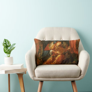 Feast of the Rose Garlands Angel by Albrecht Durer Lumbar Cushion