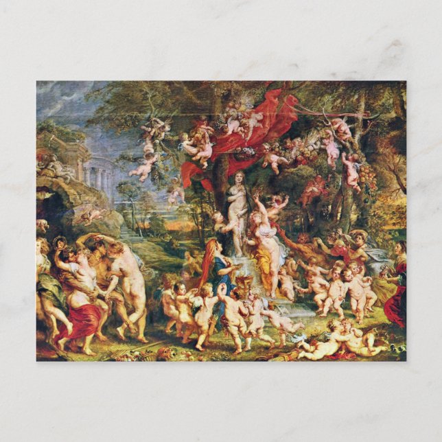 Feast Of Venus By Rubens Peter Paul (Best Quality) Postcard (Front)
