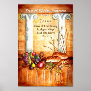 Feast of Weeks - Pentecost Shavuot Inspirational Poster