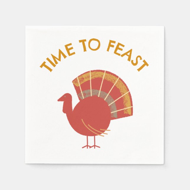 Feast On This Turkey Celebrations Napkin (Front)
