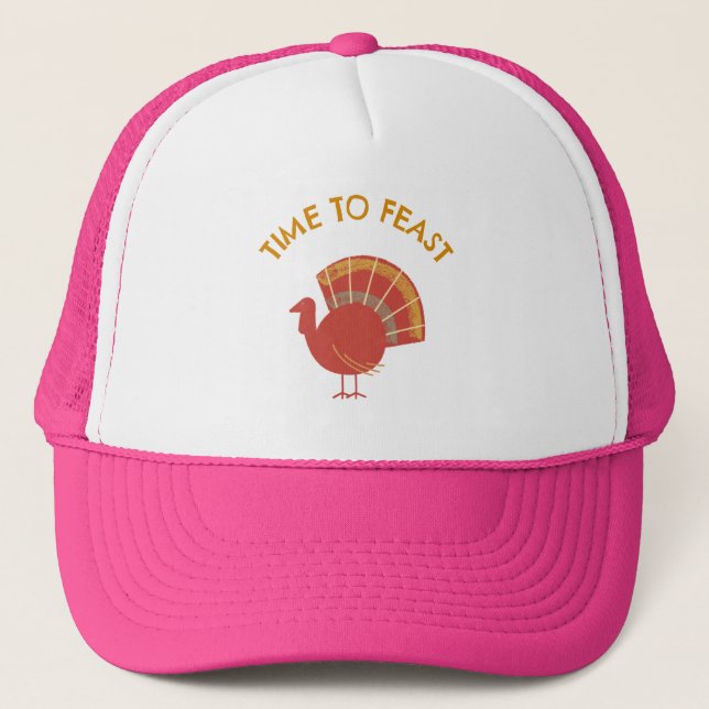 Feast On This Turkey Celebrations Trucker Hat (Front)