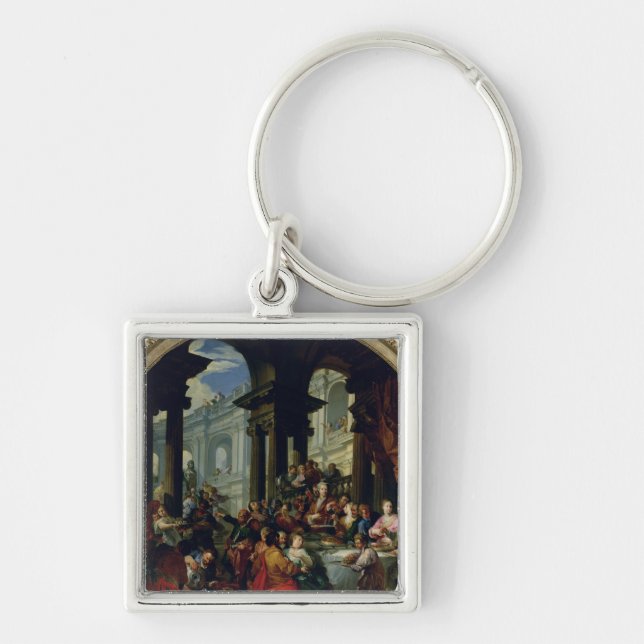 Feast under an Ionic Portico, c.1720-25 Key Ring (Front)