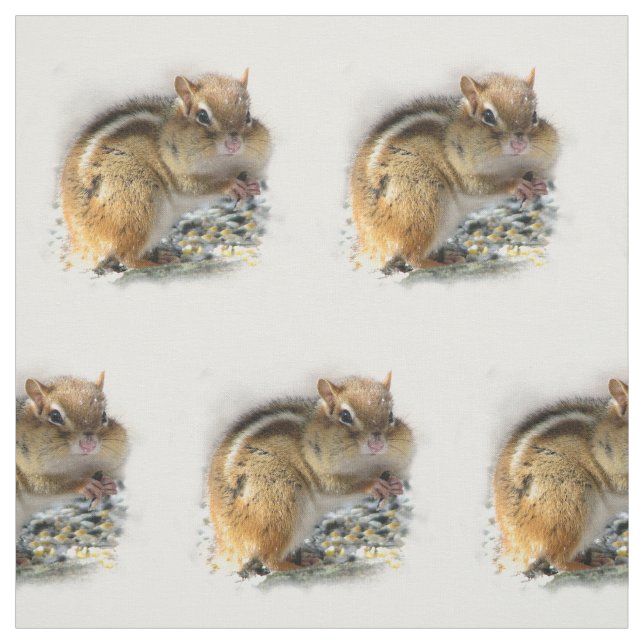 Feasting Chipmunk Fabric (Swatch)