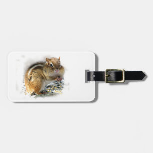 Feasting Chipmunk Luggage Tag