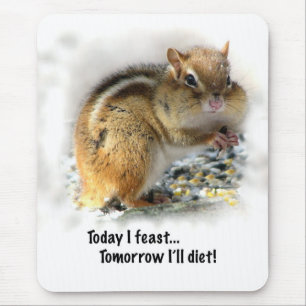 Feasting Chipmunk Mouse Pad