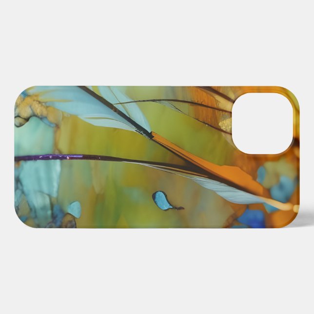 Feather Abstract  AI Art   iPhone Case (Back Horizontal)