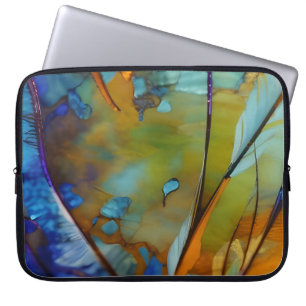Feather Abstract AI Art Laptop Sleeve