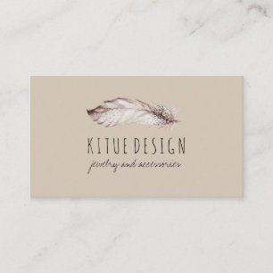 Feather Accessories Boutique Business Card
