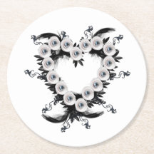 Feather and Black Pearl Heart Shape