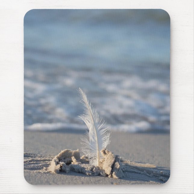 Feather, Beach, Sand Mouse Pad (Front)