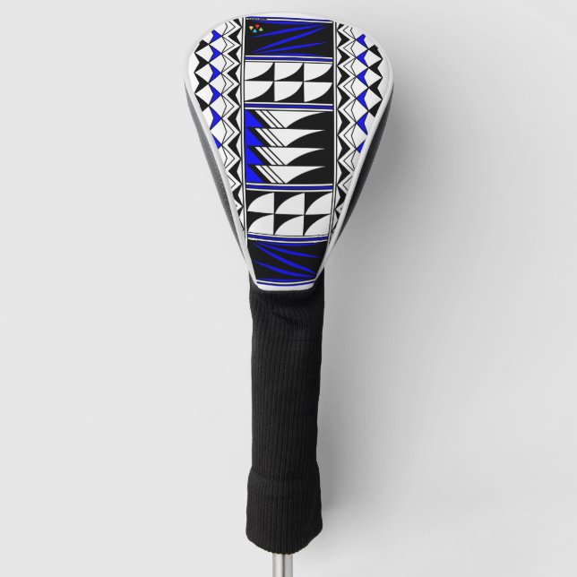 Feather Blessings in Blue Golf Head Cover (Front)