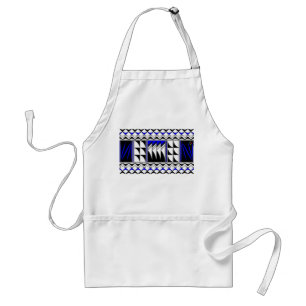 Feather Blessings in Blue Standard Apron