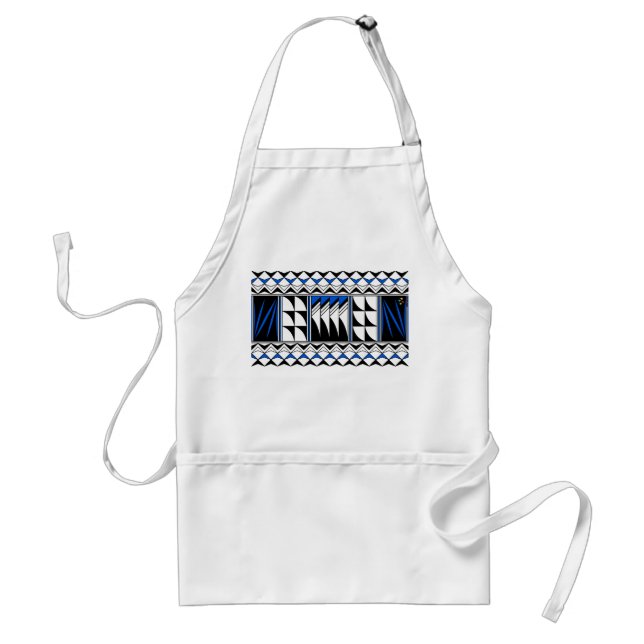 Feather Blessings in Blue Standard Apron (Front)