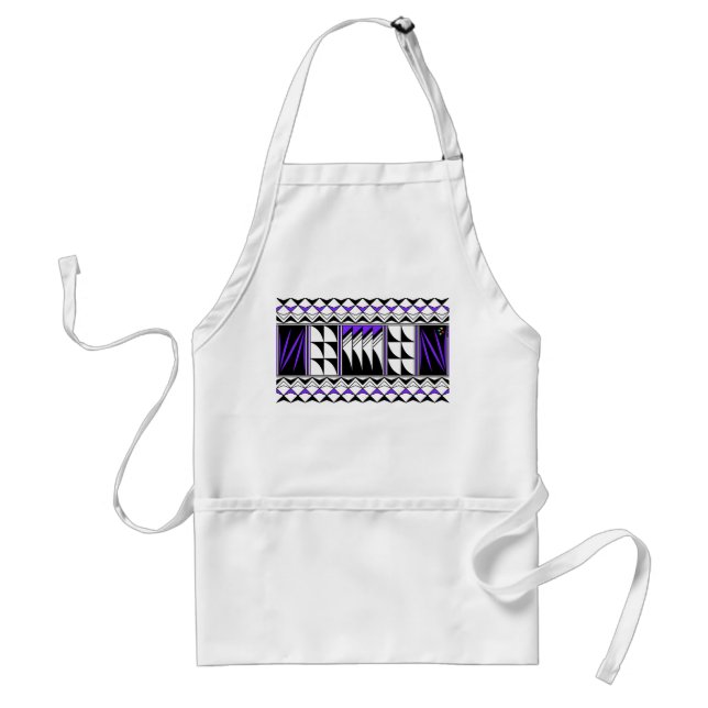 Feather Blessings in Purple Standard Apron (Front)