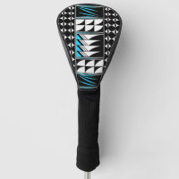 Feather Blessings in Turquoise Golf Head Cover