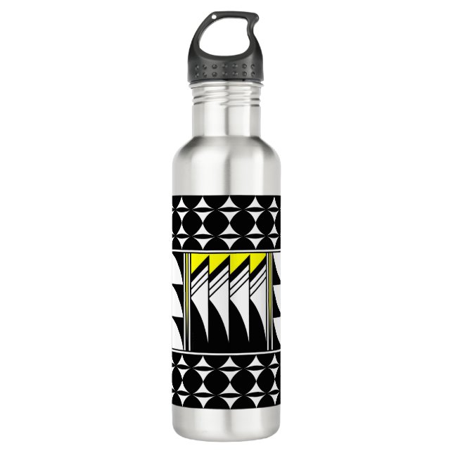 Feather Blessings in Yellow 710 Ml Water Bottle (Front)