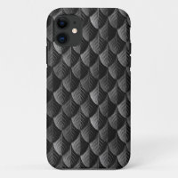 Feather Dragon Scale Armour Black iPhone Case