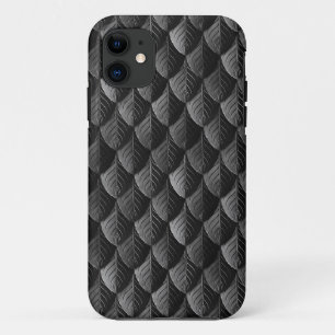 Feather Dragon Scale Armour Black iPhone Case