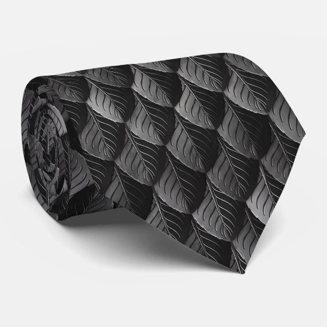 Feather Dragon Scale Armour Black Tie (Rolled)