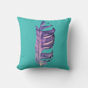Feather drawing fine art original illustration cushion