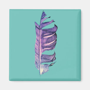 Feather drawing fine art original illustration magnet