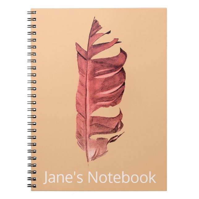Feather drawing fine art original illustration notebook (Front)