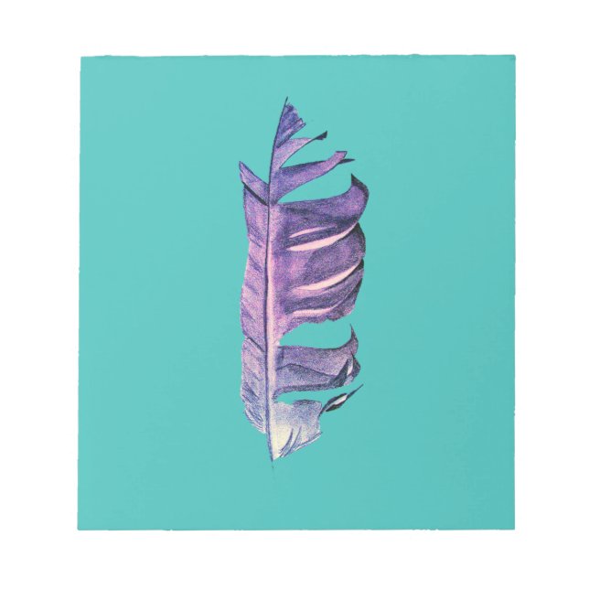 Feather drawing fine art original illustration notepad (Front)