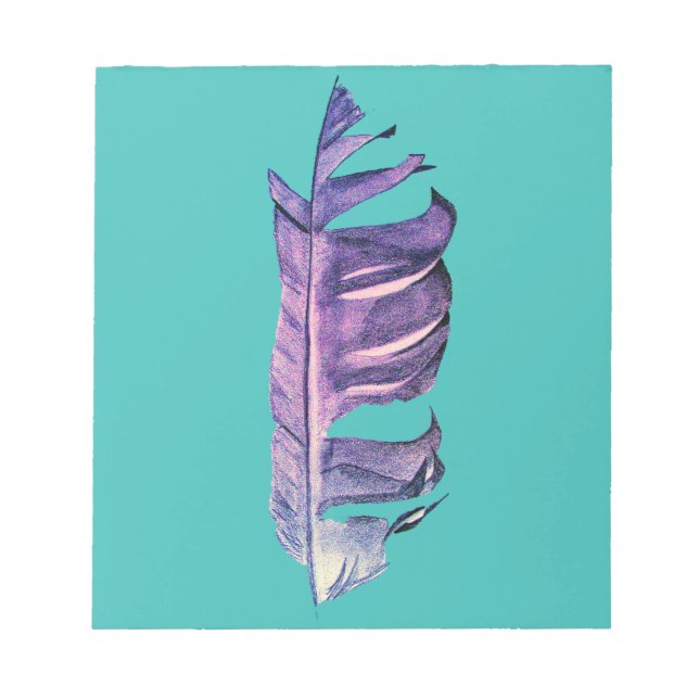 Feather drawing fine art original illustration notepad (Front)