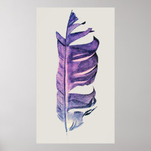 Feather drawing fine art original illustration poster