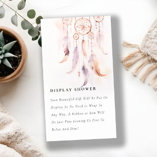 Feather Dreamcatcher Display Shower Baby Shower Enclosure Card