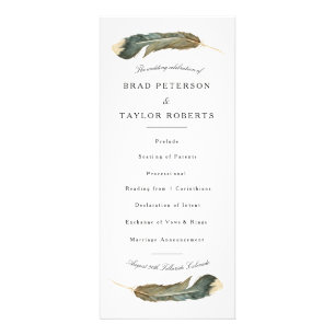 Feather Duo Watercolor  Rackcard Rack Card
