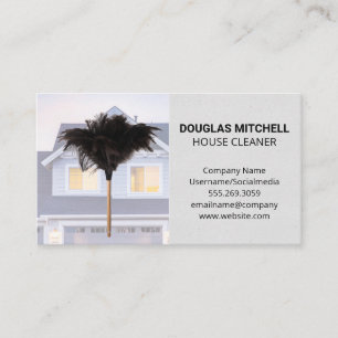 Feather Duster Residential Home Business Card