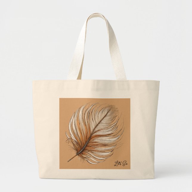  "Feather Elegance Tote Bag"   (Front)