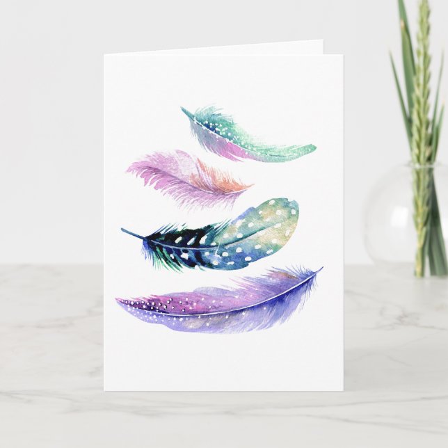 Feather Favourites Custom Greeting Card (Front)