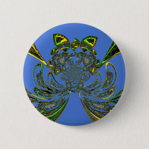 Feather Fish 6 Cm Round Badge