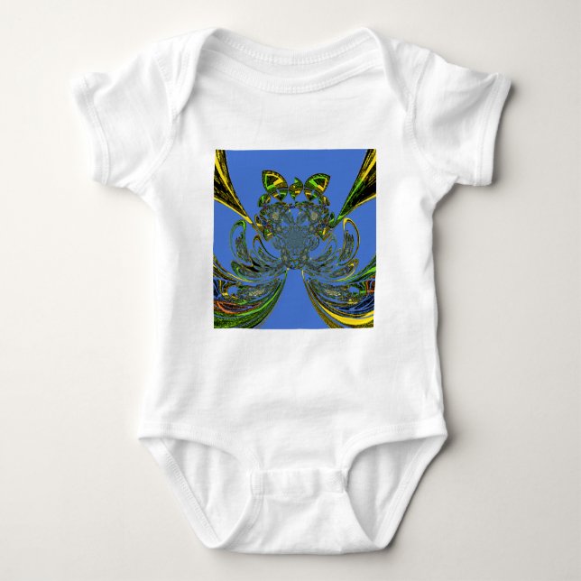 Feather Fish Baby Bodysuit (Front)