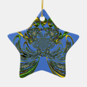 Feather Fish Ceramic Ornament