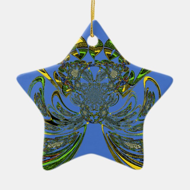 Feather Fish Ceramic Ornament (Front)