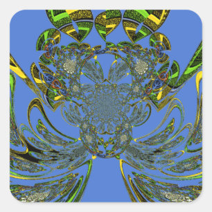 Feather Fish Square Sticker