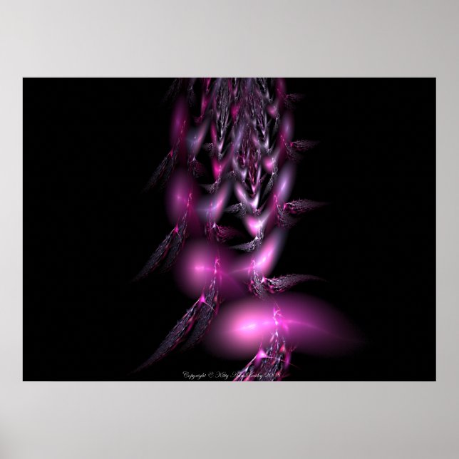 Feather Flight in Pinks by Kitty Ann Poster (Front)